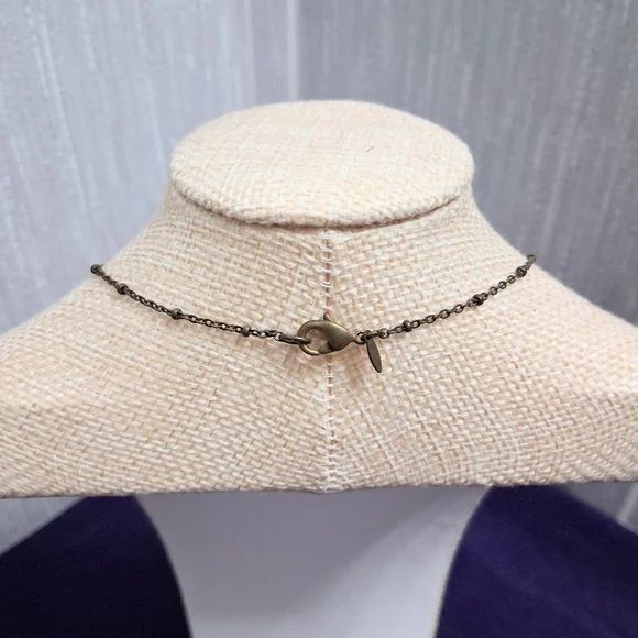 Vintage Avon Victorian Revival Necklace Honey Amber Toned Stone Teardrop Beaded - Picture 9 of 17